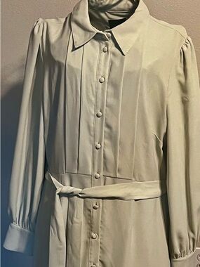 Alex Marie Cream Button-Front Shirt Dress